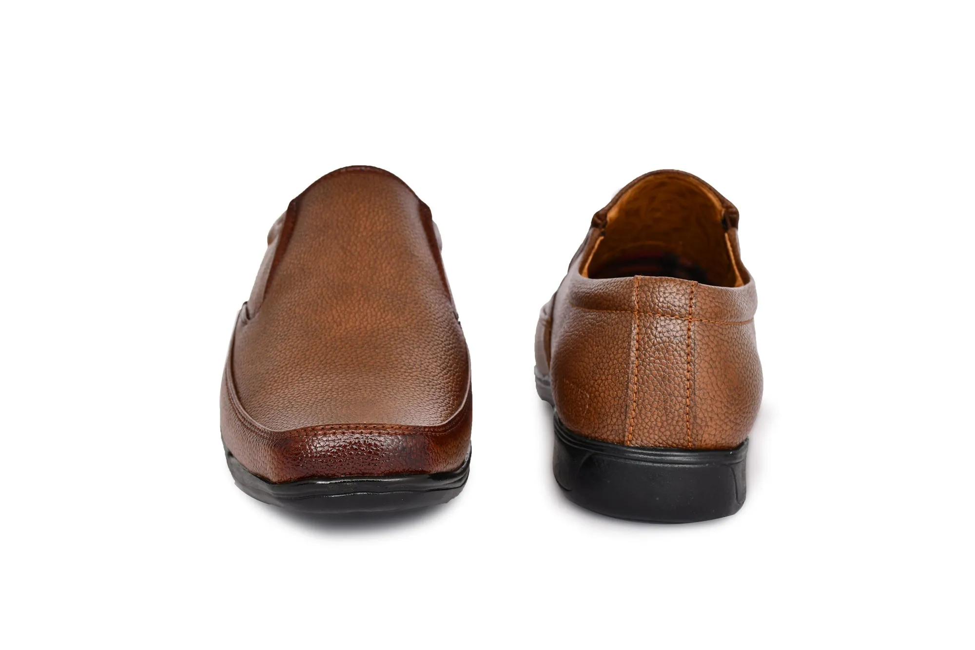 Neat Slit Clean Look Moccasins for Men  Tan