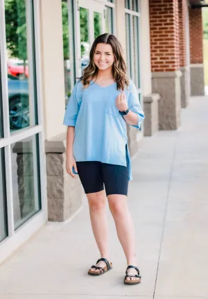 Need a Boyfriend Tee in Cream Blue