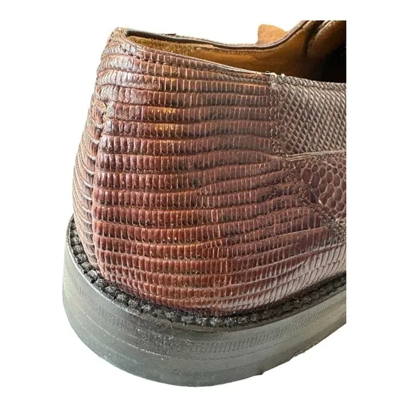 Neiman Marcus Genuine Lizard Men’s Brown Oxford Shoes - Men’s Size 12