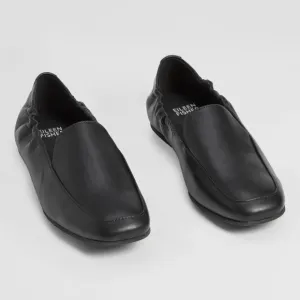NEW $205 Eileen Fisher Sim Nappa Black leather loafers flats women size 5.5