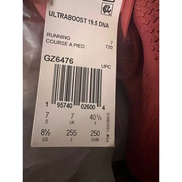 NEW Adidas Ultraboost 19.5 DNA Women's Shoes Size 8.5 Wonder Red Silver GZ6476