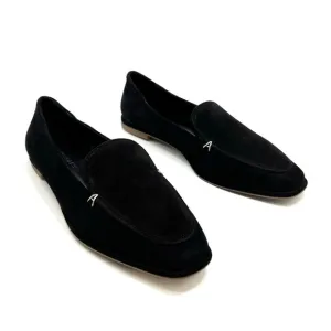 New Aerosoles Neo Black Suede Flats Women’s Size 7.5 Shoes Loafers