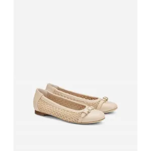 NEW AGL women's monia ballet flat in nude
