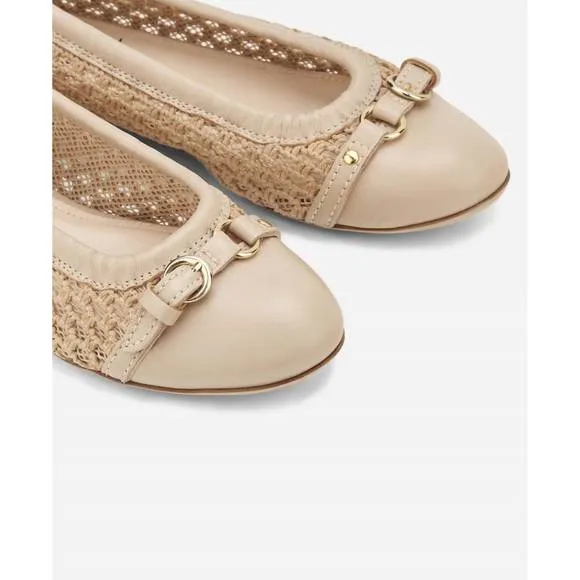 NEW AGL women's monia ballet flat in nude