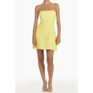 NEW AMANDA UPRICHARD kelsey dress in electric yellow