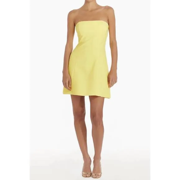 NEW AMANDA UPRICHARD kelsey dress in electric yellow