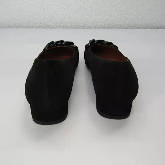 NEW AQUATALIA Womens Palina Dress Shoe Ballet Flats Black Suede Heel Size 10