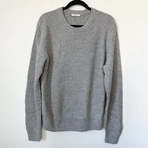 NEW AYR The Sloop Merino Wool Sweater Fuzzy RV Gray Heather Mens XL Minimalist
