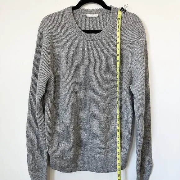 NEW AYR The Sloop Merino Wool Sweater Fuzzy RV Gray Heather Mens XL Minimalist