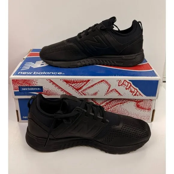 New Balance Mens 247 MRL247LK Black Round Toe Running Sneaker Shoes Size US 6.5