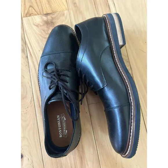 NEW Bostonian Black  Dezmin Plain Toe Dress Shoes Size 8 M NWOT