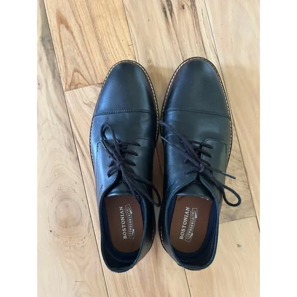NEW Bostonian Black  Dezmin Plain Toe Dress Shoes Size 8 M NWOT