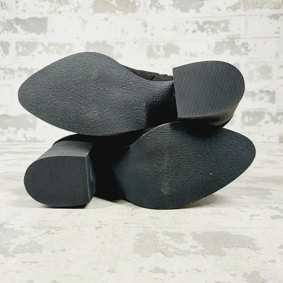 NEW BP. Luke Black Side Zip Block Heel Over The Knee Boots E777