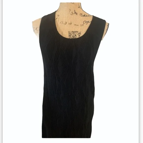 NEW Club Monaco Black Sleeveless Knit Dress
