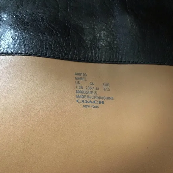 NEW Coach Black side zip Leather Boots