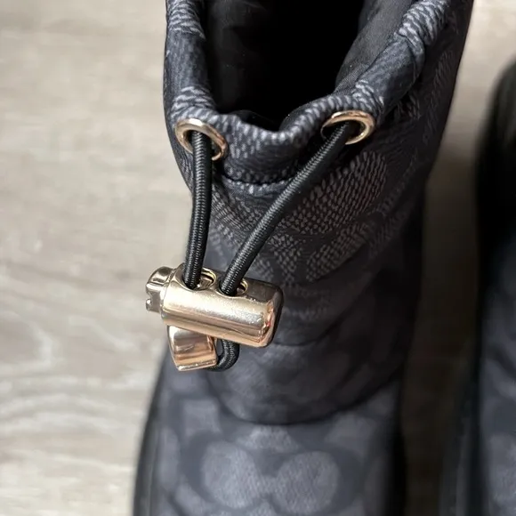 NEW [Coach] Idella Nylon Winter Bootie in Signature Black/Charcoal Women’s 6.0