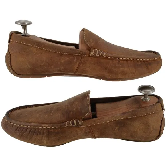 NEW Cole Haan Brown Leather Venetian Driving Loafers Mens 13M Dress Casual Shoes