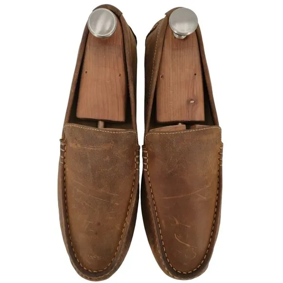 NEW Cole Haan Brown Leather Venetian Driving Loafers Mens 13M Dress Casual Shoes
