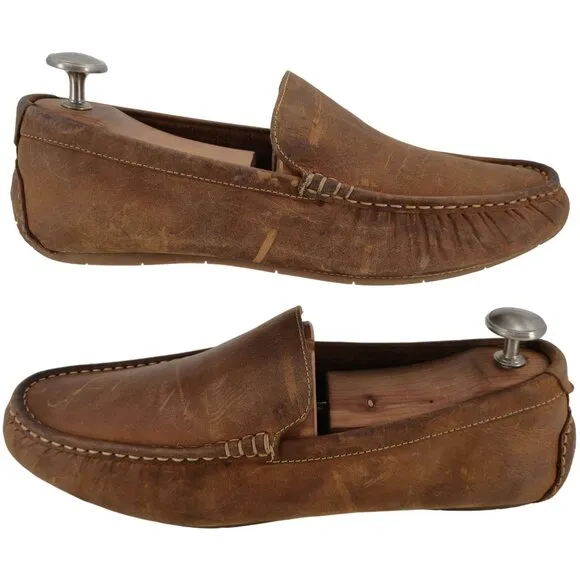 NEW Cole Haan Brown Leather Venetian Driving Loafers Mens 13M Dress Casual Shoes