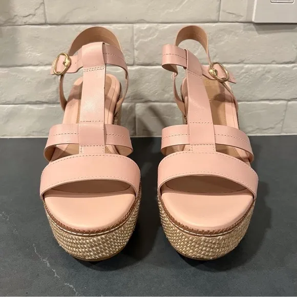 New Cole Haan sz 11 Cloud all day wedge espadrille sandals pink
