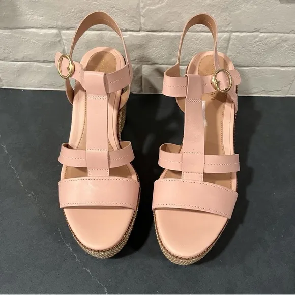 New Cole Haan sz 11 Cloud all day wedge espadrille sandals pink
