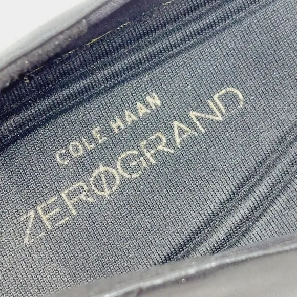 NEW Cole Haan Zerogrand Bow Skimmer Black Leather Slip On Pointy Toe Flats W593