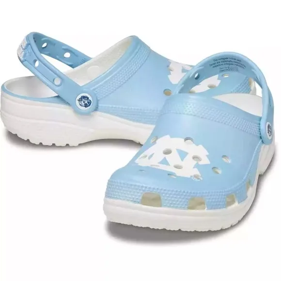 NEW [CROCS] UNC University of North Carolina Classic Crocs Unisex Sz W10/M8