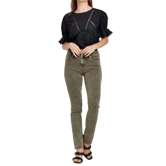 NEW DEAR JOHN DENIM blaire straight jean in olive