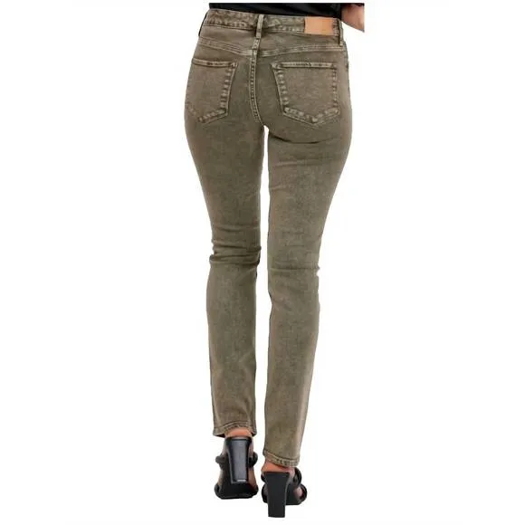 NEW DEAR JOHN DENIM blaire straight jean in olive