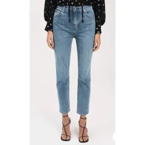 NEW DEREK LAM 10 CROSBY eden 5 pocket slim straight leg jean in medium dark wash