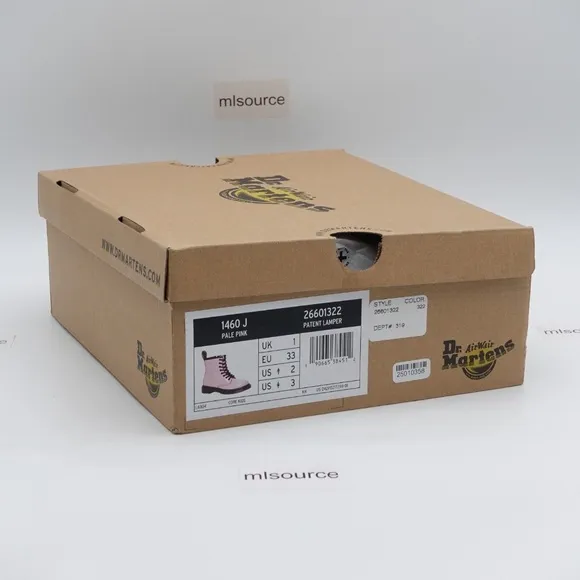 NEW Dr. Martens 1460 Side Zip Boots 26601322 Pale Pink
