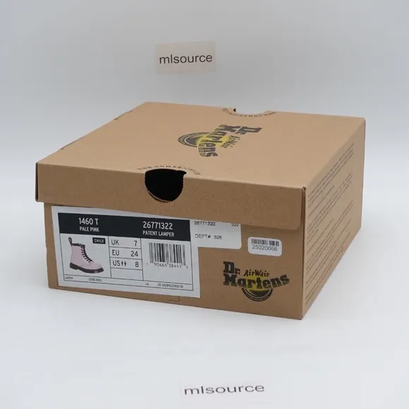 NEW Dr. Martens 1460 Side Zip Boots 26771322 Pale Pink