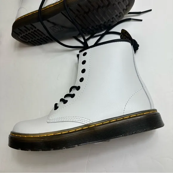 New! Dr. Martens white Zavala boots