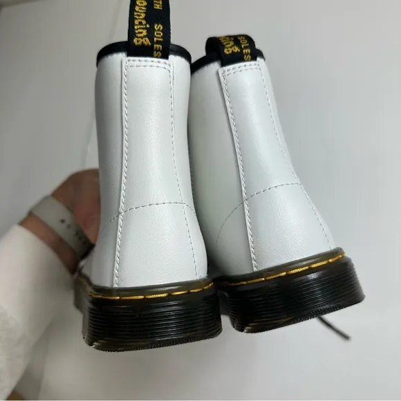 New! Dr. Martens white Zavala boots