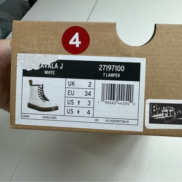 New! Dr. Martens white Zavala boots