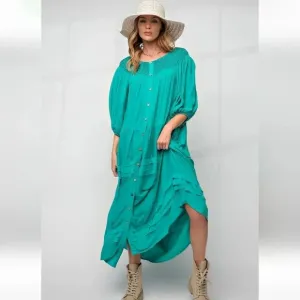 New Easel Button Down Maxi Dress