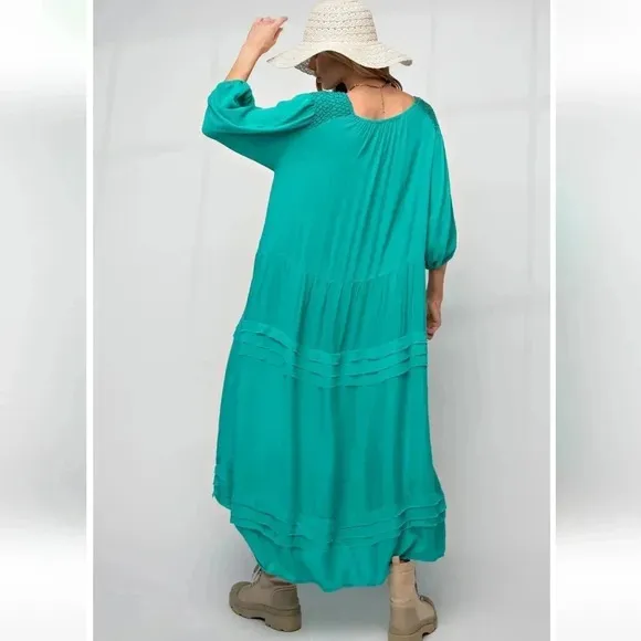 New Easel Button Down Maxi Dress