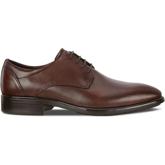 New ECCO Men's CITYTRAY Plain Toe Tie Oxford, Brown (COGNAC), 8 US medium