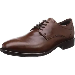 New ECCO Men's CITYTRAY Plain Toe Tie Oxford, Brown (COGNAC), 8 US medium