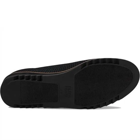 NEW EILEEN FISHER women's etta flats in midnight