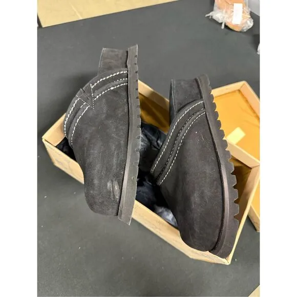 New Free People Milo Black Suede Everyday Mule Shoes 7.5