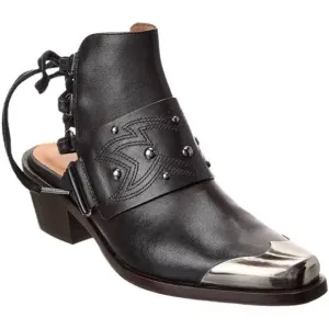 new FREE PEOPLE Rory GENUINE LEATHER boots booties in Black 1091NR