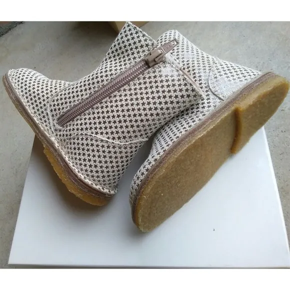 new girls PePe Star Gold Short Boots made in Italy leather 22 6 6.5 shoes
