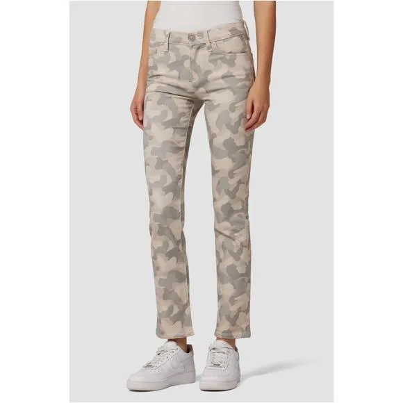 NEW HUDSON nico mid-rise straight jean in peyote camo