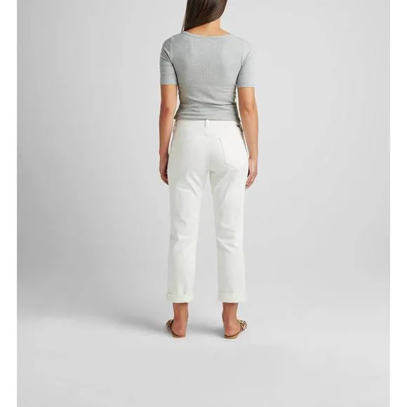 NEW JAG carter girlfriend mid rise jean in white