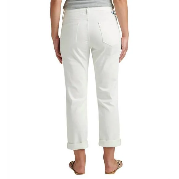 NEW JAG carter girlfriend mid rise jean in white