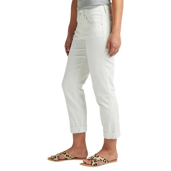 NEW JAG carter girlfriend mid rise jean in white