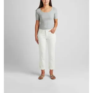NEW JAG carter girlfriend mid rise jean in white