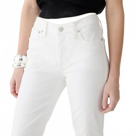 NEW J.CREW 9&quot; vintage slim-straight jean in white wash