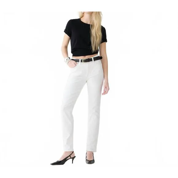 NEW J.CREW 9&quot; vintage slim-straight jean in white wash